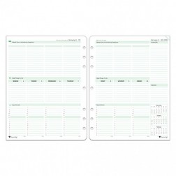 Loose Leaf Organizer - Green Ink Style - Executive Size